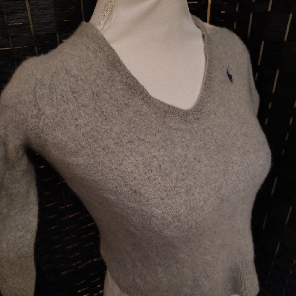 Ralph Lauren Gray V-Neck Sweater